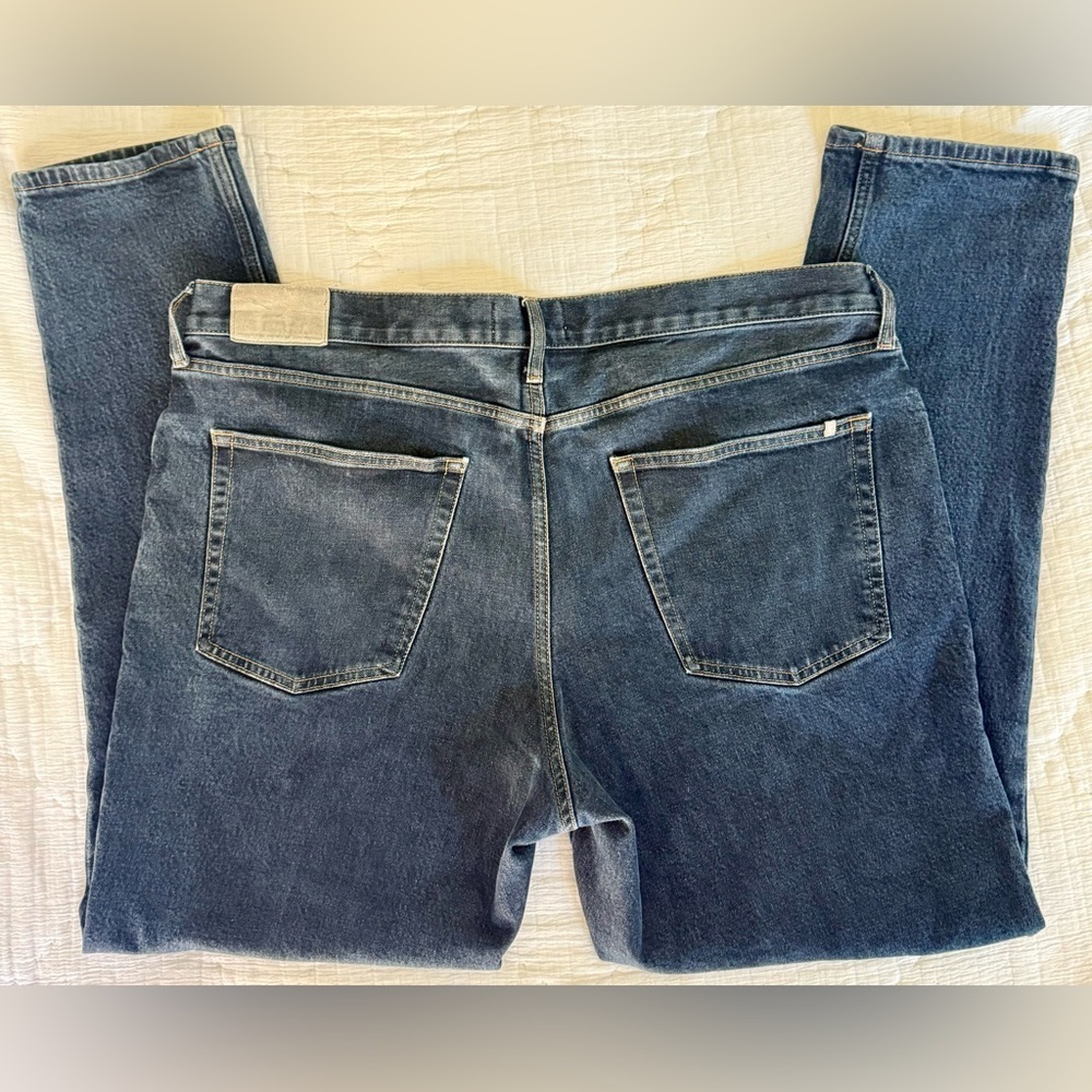 EUC👖Everlane Slim Fit Jeans 40x32 Dark Wash Organic Cotton Denim Sustainable - Picture 2 of 11
